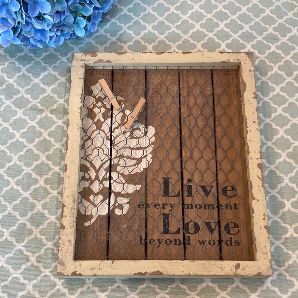 Picture Display Holder Distressed Farmhouse